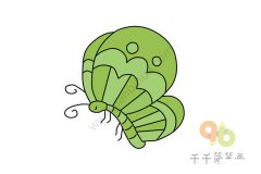 煽动翅膀的蝴蝶简笔画