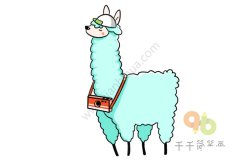 旅行的羊驼简笔画 收藏学起来