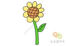 简单的向日葵简笔画