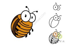 可爱的小虫子简笔画