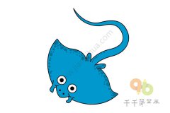 怎么画鳐鱼简笔画步骤图