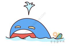 怎么画鲸鱼简笔画教程