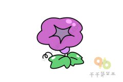 牵牛花简笔画步骤图教程