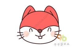 简单的狐狸头像简笔画步骤图
