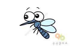 大眼睛蚊子简笔画