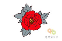 简单的牡丹简笔画