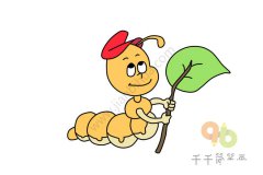 玩耍的毛毛虫简笔画图片