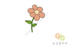 繁茂的小野花简笔画