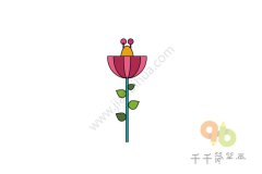 芳香的花朵简笔画