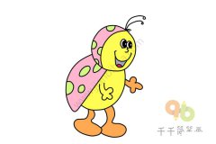 瓢虫宝宝简笔涂色画