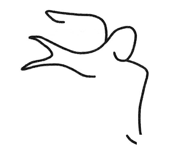 小燕子简笔画步骤图片2