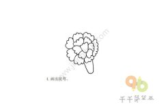 香香的康乃馨简笔画步骤图