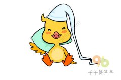 搞怪小黄鸭简笔画