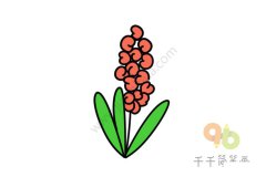 风信子简笔涂色画