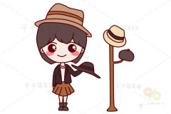 帽子店主简笔画