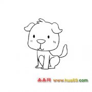 乖巧的小狗简笔画1