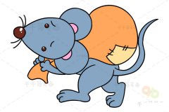 老鼠简笔画 亲子一起画