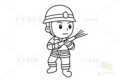 消防员简笔画 轻松画人物