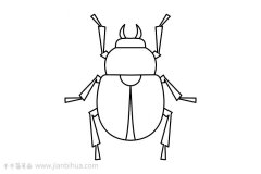 甲虫简笔画图片