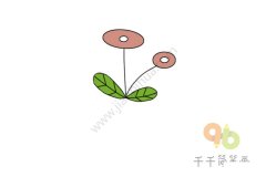 端庄秀丽的花朵简笔画图片