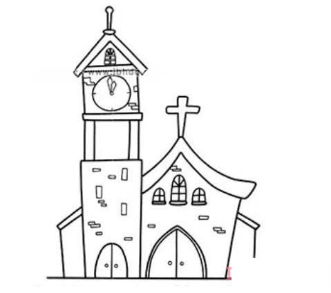 教堂怎么画简单好看 教堂简笔画图片