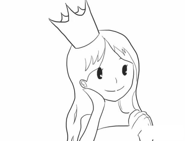 公主简笔画步骤图