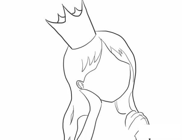 公主简笔画步骤图