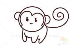 猴子简笔画 亲子画动物