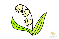 美丽的铃兰花简笔画