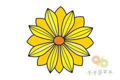 花朵简笔画 菊花的画法