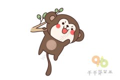 树上的小猴子简笔画怎么画