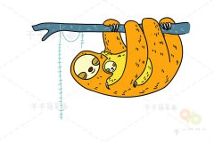 树懒简笔画 亲子绘画必备