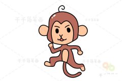 猴子简笔画 儿童画动物