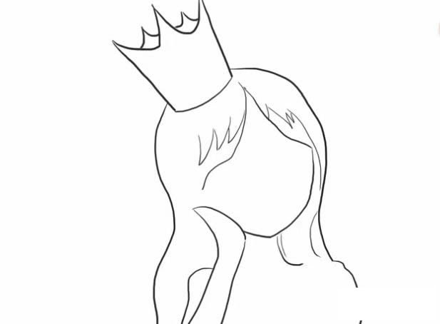 公主简笔画步骤图