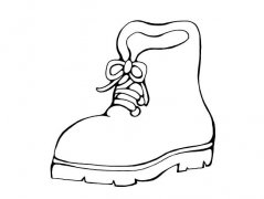 冬天靴子简笔画图片