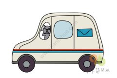 树袋熊简笔画 我是小小邮递员