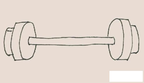 杠铃简笔画图片