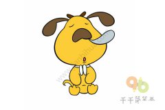 睡觉的小狗简笔画 我会吹泡泡