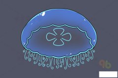 教你画桃花水母简笔画