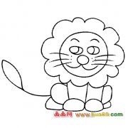 动物简笔画：可爱的狮子