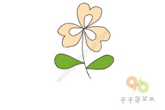 绽放的野花简笔画