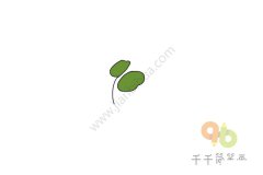 绿色的蝴蝶花简笔画