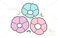 缤纷的喇叭花简笔画