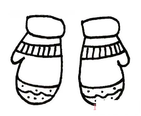 怎么画儿童手套画法简笔画简单好看