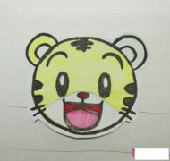 动物简笔画图片,老虎头像简笔画