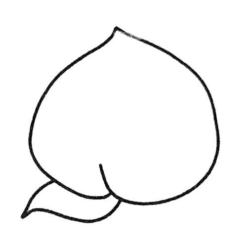 简单的桃子简笔画步骤图片3