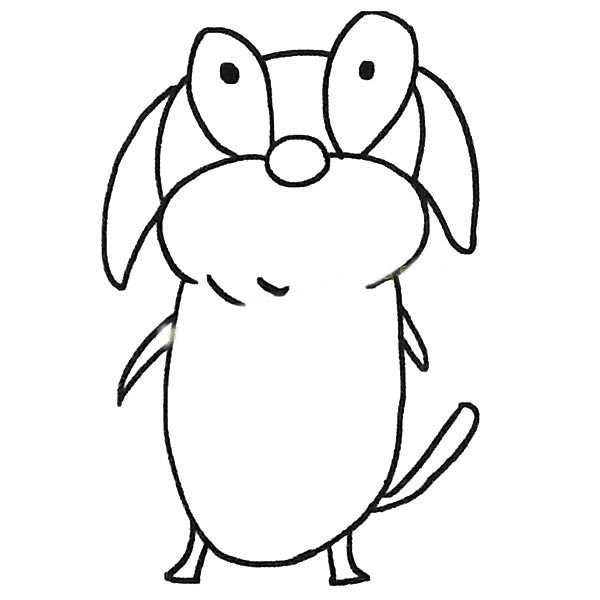 可爱的卡通小狗简笔画图片