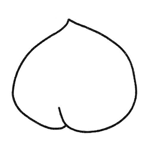 简单的桃子简笔画步骤图片2