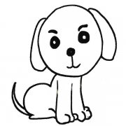 长耳朵哈巴狗简笔画图片