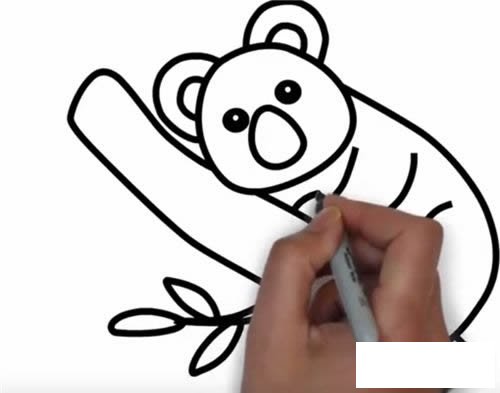 考拉简笔画图片